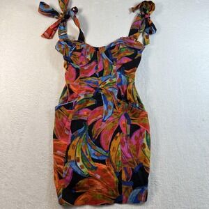 FARM Rio Multicolor Tropical Print Mini Dress